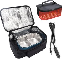 SnelShoppen - Portable Mini Magnetron 12V - Snelle Verwarming, Elektrische Oven voor Auto, Voedselverwarmer, Veiligheidsuitschakeling, Ideaal voor Tru — thumbnail 1