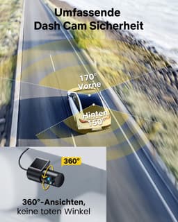 Dashcam Auto - Autocamera Voor Achter - Veilig Rijden - 4K Resolutie Touchscreen - 318 inch Scherm - Zwart — thumbnail 3