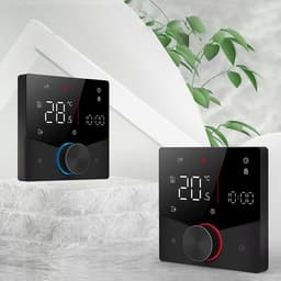 Slimme Thermostaatknop - Verwarming Bediening - Comfort Regelen - LCD Kleurendisplay - 88x12.4 mm - Zwart — thumbnail 3
