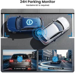 TERUNSOUL D016 Dashcam - 4K Ultra HD Voor & Achter (Dual Channel) - Inclusief 128GB SD-Kaart & GPS - Dash Cam Auto - Nachtzicht - USB-C - Parkeermodus — thumbnail 5