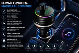 Bluetooth Transmitter - USB Lader - FM Transmitter - 12 V - Handsfree bellen - Snelladen — thumbnail 5