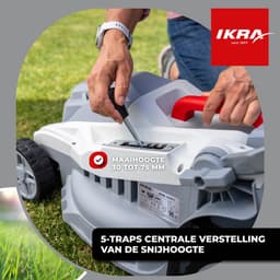 IKRA elektrische grasmaaier IERM 1638-1, 1.600 W, maaibreedte 38 cm, inclusief reservemes — thumbnail 4