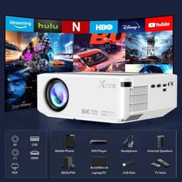 Beamer - Full HD Projector - 1920x1080 - 300 ANSI Lumen - Draagbaar - Voor Entertainment — thumbnail 1