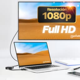 USB naar HDMI adapter - Video converter - Extra scherm aansluiten - Full HD 1080p - 60Hz - Zwart — thumbnail 3