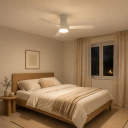 Plafondventilator met Licht 132cm Wit, Stille DC Motor, Dimbare LED, Afstandsbediening, Voor Lage Plafonds — thumbnail 1