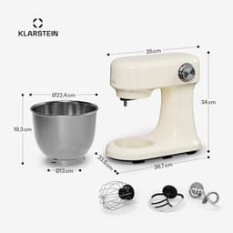 Stand Mixer - Keukenmixer Planetair - Bakken en Mixen - Dubbele Rotatie - 5 Liter - Room — thumbnail 4