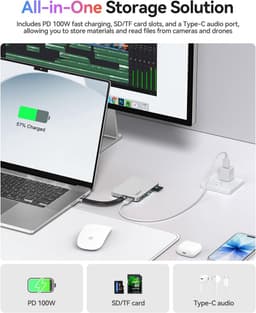 Magnetische Externe SSD - Draagbare Opslag - Bestanden Overzetten - Plug-and-play - 1 TB - Zwart — thumbnail 3