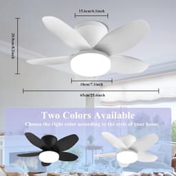 Moderne plafondventilator met LED-verlichting en afstandsbediening – Stille en energiezuinige plafondlamp voor woonkamer, slaapkamer en keuken — thumbnail 3
