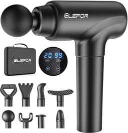 SnelShoppen - Massagepistool Diep Weefsel - Percussie Rugmassagepistool voor Atleten - Spiermassage voor Pijnverlichting met 8 Massagekoppen en 20 Sne — thumbnail 1