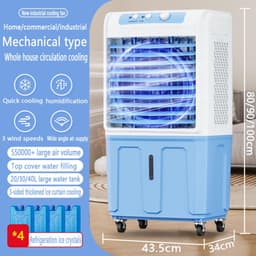 Verdampingsluchtkoeler - Mobiele Airco - Ruimte Koelen - Grote Watertank - 80cm Hoog - Mechanisch — thumbnail 4