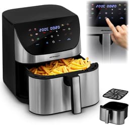 SnelShoppen - XXL Heteluchtfriteuse 8 liter Airfryer met Touchscreen, 1700W, 12 Kookprogramma's, Gezond Koken zonder Vet voor Keuken, Feest, en Gezinn — thumbnail 1