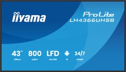 iiyama LH4366UHSB-B1AG beeldkrant Digitale signage flatscreen 109,2 cm (43) LCD Wifi 800 cd/m² 4K Ultra HD Zwart Type processor Android 24/7 — thumbnail 1