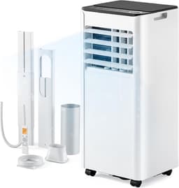 Mobiele airco 10000 BTU draagbaar met afstandsbediening, ontvochtiger en 24-uurs timer — thumbnail 1