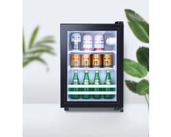 36L Drankenkoelkast voor 50 blikjes Vrijstaande mini drankenkoelkast met ultralage koeling Geschikt voor thuis en op kantoor koelkast voor bier cocktails frisdranken en sap Zwart