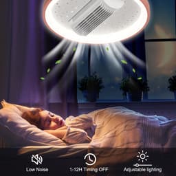 SUMOH® Plafondventilator beweegbaar met lamp licht en Sterren Stars LED 120 graden brede luchtinlaat – Intelligente App Modern en Veilig afstandsbediening – plafondlamp – Multifunctioneel – Dimbaar – woonkamer slaapkamer - ROZE — thumbnail 5