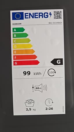 Mini wasdroger - Kleine wasdroger - Afvoerdroger - Droogkast – 4 kg – LED scherm – Wandmontage - Kleine ruimte - 53,5x46,5x64,5 cm - Droger - Grijs — thumbnail 2