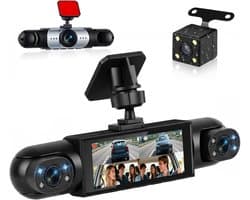 SNJY® Dashcam voor Auto - Auto Camera - Dashcam Voor en Achter en Zijkanten - 1080P - 360° Dashcam - Zwart