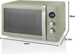 SNJY® Magnetron Vrijstaand - Microgolf - Microwave - 5 Standen - 20 Liter - 32D x 44B x 26H cm - 800 W - Groen — thumbnail 3