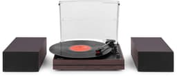 Platenspeler met speakers - Audizio Akron - LP speler - Bluetooth - AUX - 3 snelheden - Donkerbruin — thumbnail 5
