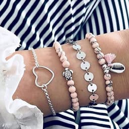Set van 60 roestvrijstalen holle hartvormige bedelhangers in goud en zilver, met oorbelringen in 3 maten voor het maken van DIY sieraden — thumbnail 2