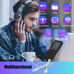 MP3 Speler 64GB - Bluetooth 5.0 - 1.8-inch LCD Scherm - Ondersteunt tot 128GB - m-winkel — thumbnail 4