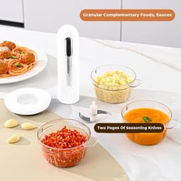 Keukenmachine - Draadloos opladen via USB-C - Inhoud van 4 kopjes voor eenvoudige portiecontrole - Krachtige roestvrijstalen messen - Geschikt voor kleine keukens en kamperen — thumbnail 5