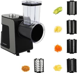 Elektrische Groentesnijder - Keukenmachine Hakker - Snel Groenten Snijden - 10-in-1 Multifunctioneel - 1000 Watt - Zwart — thumbnail 1