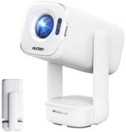 Aurzen EAZZE D1 Air Smart Beamer – Full HD 1080P – 300 ANSI – Netflix – Prime Video – YouTube – Dual-Band WiFi (2.4/5GHz) - Bluetooth 5.2 – HDR10 – Dolby Audio - Cloud White — thumbnail 1
