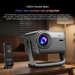 Blackview PV1000 Max Beamer - 18000 Lumens-1080P FHD-4K Decodering-Dolby Audio-VIDAA OS-360° Gimbal- Netflix YouTube Disney+- Thuiscinema Buiten-Spelmodus-TOF Autofocus+Blackview AirBuds 300- Wit — thumbnail 5