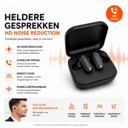 AI TWS Translator Pro Draadloze Vertaal Oordopjes - Real-Time AI Vertaling via TransKit App - Bluetooth 5.4 - HD Noise Reduction - 360° Stereo - USB-C - Zwart — thumbnail 4