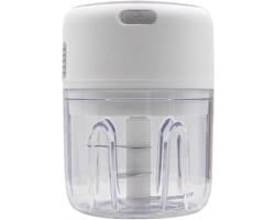 Elektrische Voedselsnijder - Mini Hakmolen - Keuken Assistent - Draadloos Oplaadbaar - 250ML - Wit