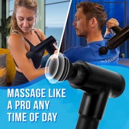 Massagepistool - Spierherstel Apparaat - Spierontspanning Herstel - Borstelloze Motor - 17 x 6.9 x 22 cm - Zwart — thumbnail 2