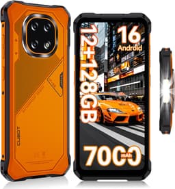 Robuuste Smartphone - CUBOT Kingkong ES 5 - 6,88" 120Hz - 12GB RAM - 128GB ROM - 7000 mAh 33W - Android 16 - 4G Dual SIM - IP68/IP69K - NFC - GPS - 2026 nieuw - Oranje — thumbnail 1