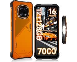 Robuuste Smartphone - CUBOT Kingkong ES 5 - 6,88" 120Hz - 12GB RAM - 128GB ROM - 7000 mAh 33W - Android 16 - 4G Dual SIM - IP68/IP69K - NFC - GPS - 2026 nieuw - Oranje