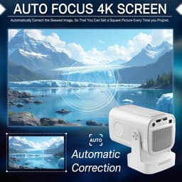 SnelShoppen - Draagbare Beamer 1080p Mini-Projector 4K Wifi 6 Android 11 200 ANSI Externe Luidspreker Bluetooth 5.4 HDMI Thuisbioscoop Voor Feest Camp — thumbnail 4