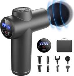 Massagepistool - Spierherstel Tool - Spierpijn Verlichten - 99 Snelheden - 23 cm Hoog - Zwart — thumbnail 1