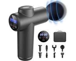 Massagepistool - Spierherstel Tool - Spierpijn Verlichten - 99 Snelheden - 23 cm Hoog - Zwart