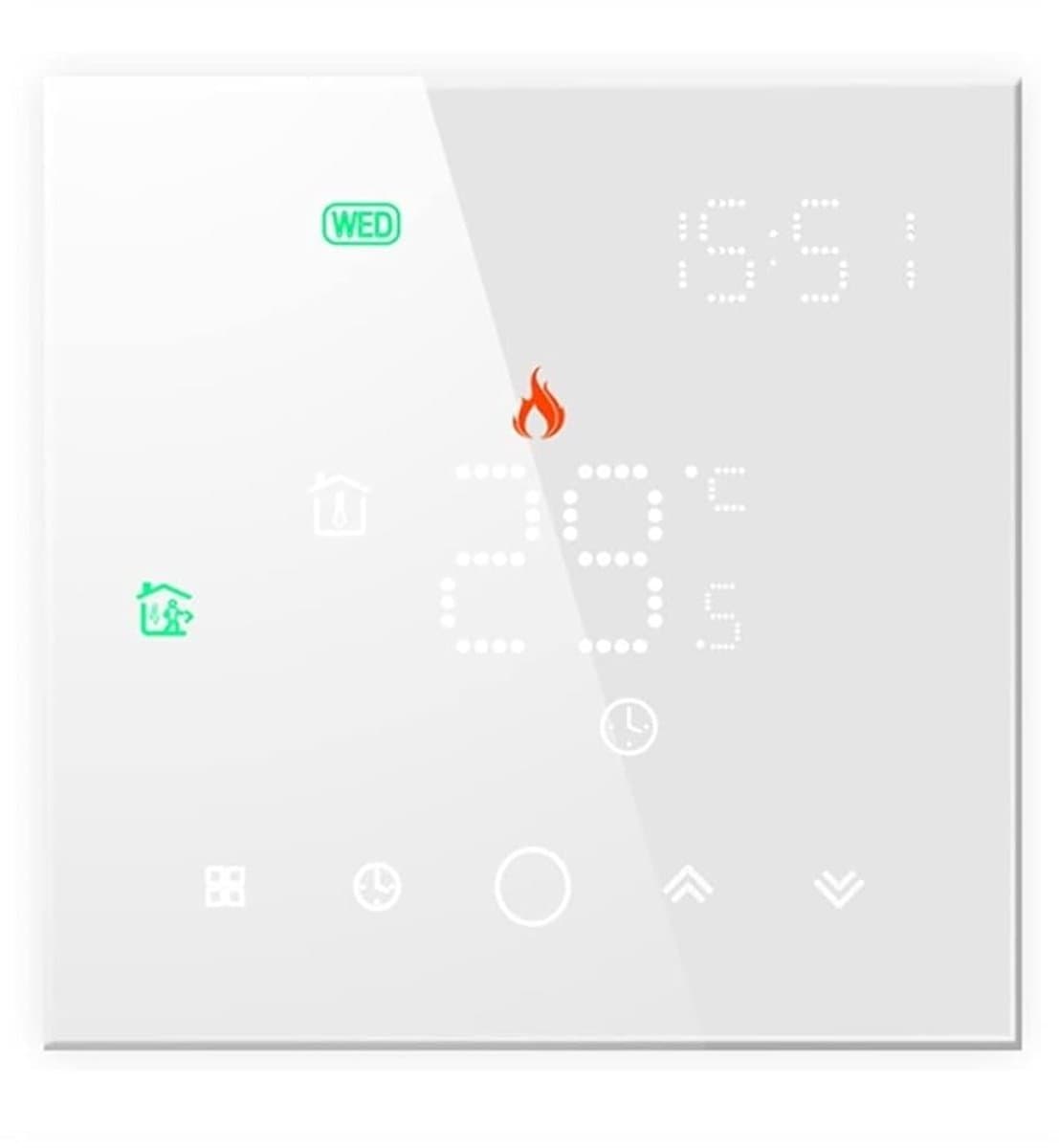 Slimme Thermostaat - Temperatuurregelaar App - Comfort Verhoging - Wekelijks Programmeerbaar - 16A Belasting - Zwart — afbeelding 1