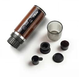 Rooscamp Draagbare Elektrische Espressomachine Koffiemachine | Koffiezet apparaat voor Onderweg Reis & Camping Koffiezetapparaat | Capsules & Gemalen Koffie | Portable Espresso Machine | Snelle Waterverwarming | 20 bar | 12 volt — thumbnail 5