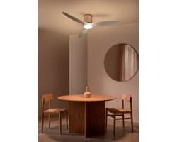 CREATE - Plafondventilator stil 40W (Ø132cm) - Sfeer- en hoofdverlichting LED - Afstandsbediening - 6 snelheden - Programmeerbaar - WIND CALM CUSTOM RATTAN