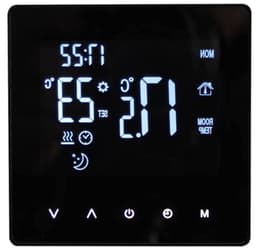 Slimme Thermostaat - Temperatuurregelaar - Verwarming Bediening - App Bediening - 86x86x10 mm - Zwart — thumbnail 1