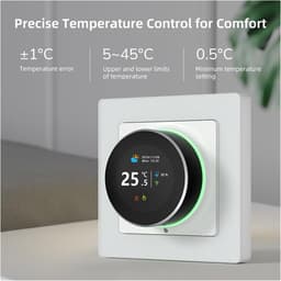 Slimme thermostaat - Temperatuurregelaar - Verwarming regelen - WiFi bediening - 720 Watt - Wit — thumbnail 5