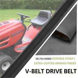 Aandrijfriem Grasmaaier - Tractor Riem - Gazon Onderhoud - Duurzaam Rubber Materiaal - 2590 mm Buitenomtrek - Zwart — thumbnail 2
