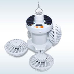 Zonne-energie Ventilator - Terras Ventilator Plafondventilator - Buitenkoeling - Opvouwbaar met Haak - 13.5x13.5x13.5 cm - Wit — thumbnail 5