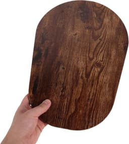 Mixer Onderlegger - Keukenmachine Mat - Aanrecht Beschermen - Massief Hout - 38.5 x 26.7 cm - Bruin — thumbnail 4