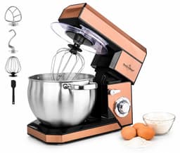 Swiss Haus® KM2285 Keukenmachine - 1500W Keukenrobot – 8.5L RVS Mengkom – 6 Snelheden + Pulse - Foodprocessor met Accessoires – Koper — thumbnail 2
