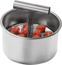 Gehaktballetjespers - Keukenmachine - Maaltijden Bereiden - Gelijkmatige Porties - 12 Gaten - Zilver — thumbnail 1