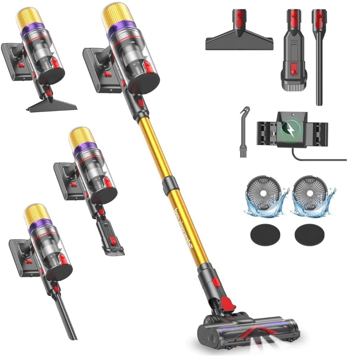 CLGP® Stofzuiger Draadloos - Steelstofzuiger Snoerloos - Tapijtreiniger — afbeelding 1