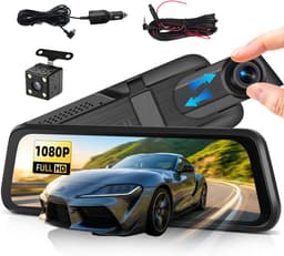 Thijox - 1080p Spiegel Dashcam Auto met Achteruitrijcamera 9,66 inch HD Touchscreen, Loop-opname, Nachtzicht, Bewegingsdetectie, Achteruitrijassistent — thumbnail 1