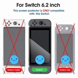 Screenprotector geschikt voor Nintendo Switch 1 met montage frame - Set van 3 stuks - Sounix - Screenprotector Tempered Glass - Gehard Glas — thumbnail 4